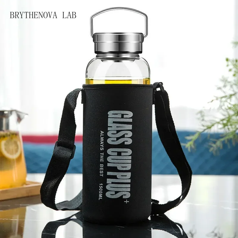 ขวดน้ำแก้ว 2 ลิตร พร้อมสายสะพา - Outdoor Sport Glass Water Bottle บทวิจารณ์และราคา
