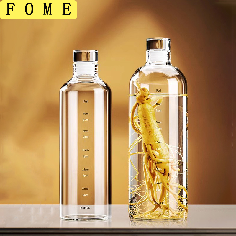 ขวดน้ำกีฬาแก้ว FOME พร้อมขีดบอ - Outdoor Sport Glass Water Bottle บทวิจารณ์และราคา