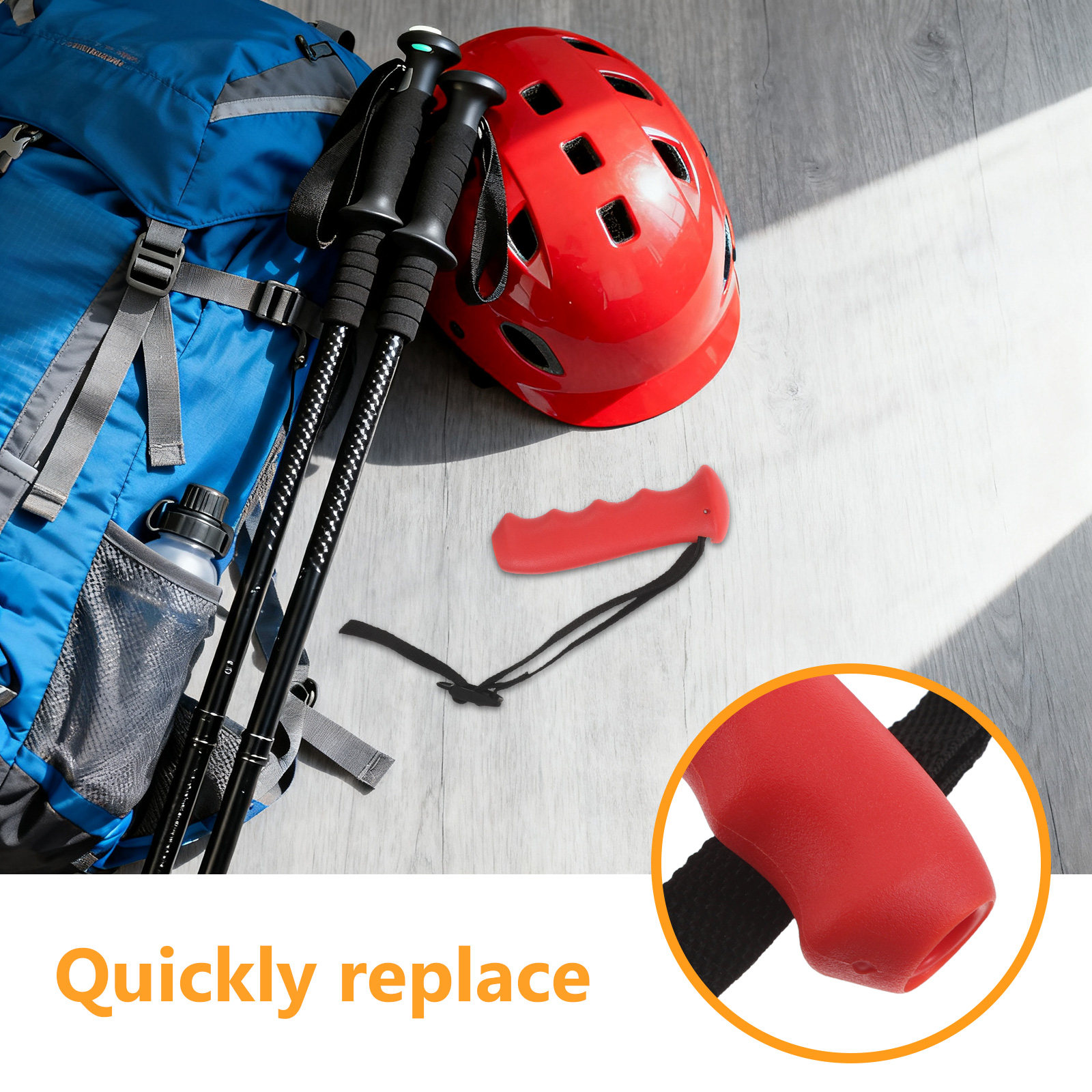 ด้ามจับไม้เท้าสีแดงแบบเปลี่ยนไ - Outdoor Sport Climbing Gear บทวิจารณ์และราคา